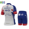 Fahrradbekleidung Radtrikot Kurzarm + Radhose Kurze 2021 Groupama-FDJ Kinder N001